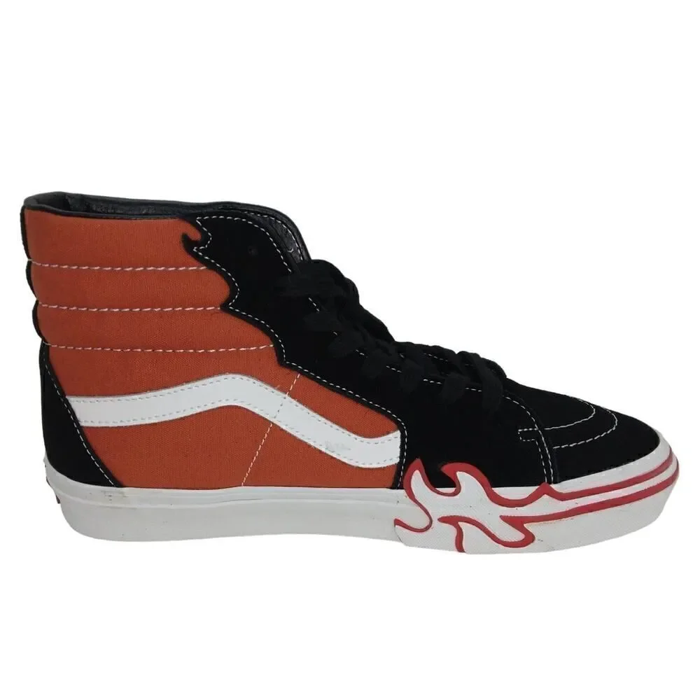 VANS SK8 Mens NEW w/Tags Hi-Top Burnt Orange/Black Sneakers - sz. 9 1/2 1/2